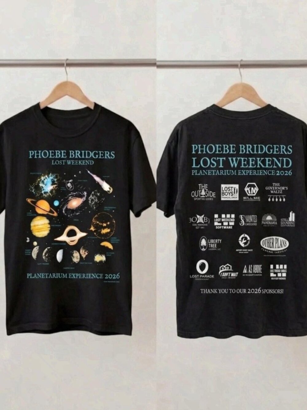 Phoebe Bridgers Lost Weekend Planetarium Experience 2026 Merch Tee, Reprint